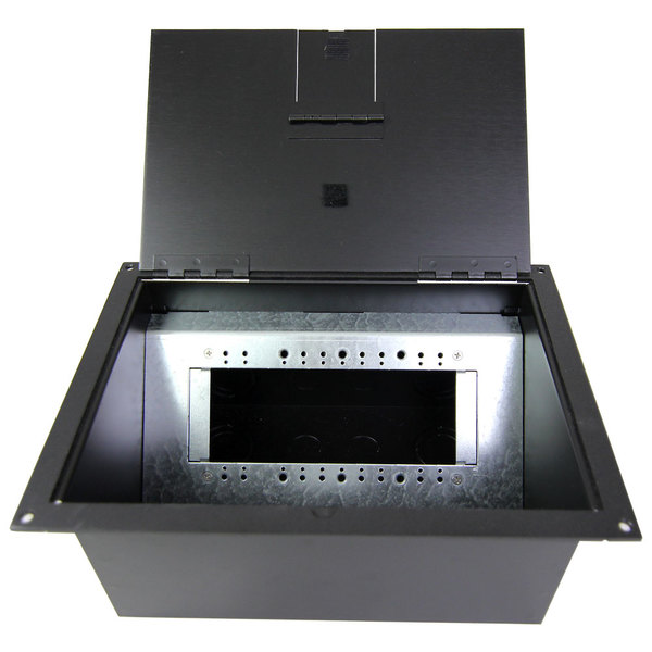 FL-1550-BLK 4 GANG FLOOR BOX